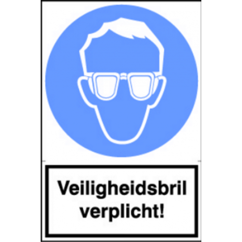 Artelli Sticker Veiligheidsbril verplicht!