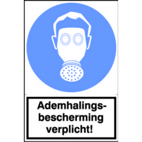 Artelli Sticker Ademhalingsbescherming verplicht!