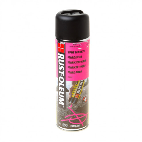 Rust-Oleum Spuitverf markeerspray fluorecerend roze 2862 500ml