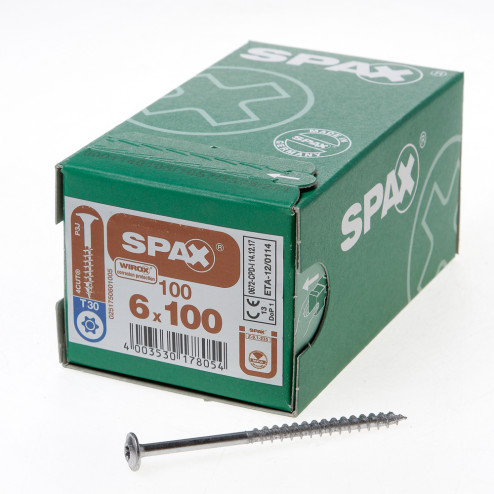 Spax-s Spaanplaatschroef tellerkop discuskop T30 6 x 100mm