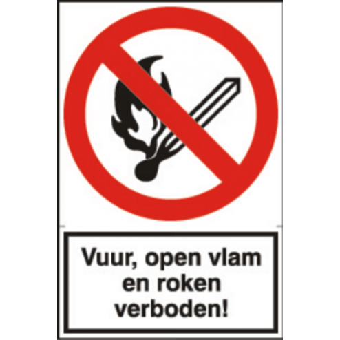 Artelli Sticker Vuur, vlam en roken verboden