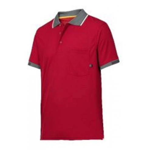Snickers poloshirt tech rood L