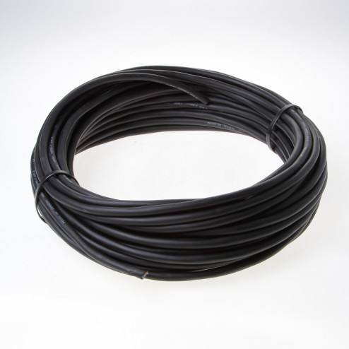Kabel rubber zwart 2 x 2.5mm² x 25 meter