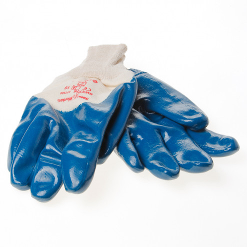 Rehamij Handschoen latex nitrile blauw maat XL(10)