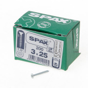 Spax Spaanplaatschroef platverzonken kop verzinkt T-Star T10 3.0 x 25mm