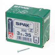 Spax Spaanplaatschroef platverzonken kop verzinkt T-Star T15 3.5 x 35mm