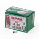 Spax Spaanplaatschroef cilinderkop verzinkt T-Star T20 4.0 x 12mm