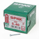 Spax Spaanplaatschroef cilinderkop verzinkt T-Star T20 5.0 x 40mm
