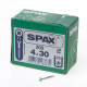 Spax Spaanplaatschroef platverzonken kop verzinkt pozidriv deeldraad 4.0 x 30mm