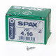 Spax Spaanplaatschroef platverzonken kop verzinkt pozidriv 4.0 x 16mm